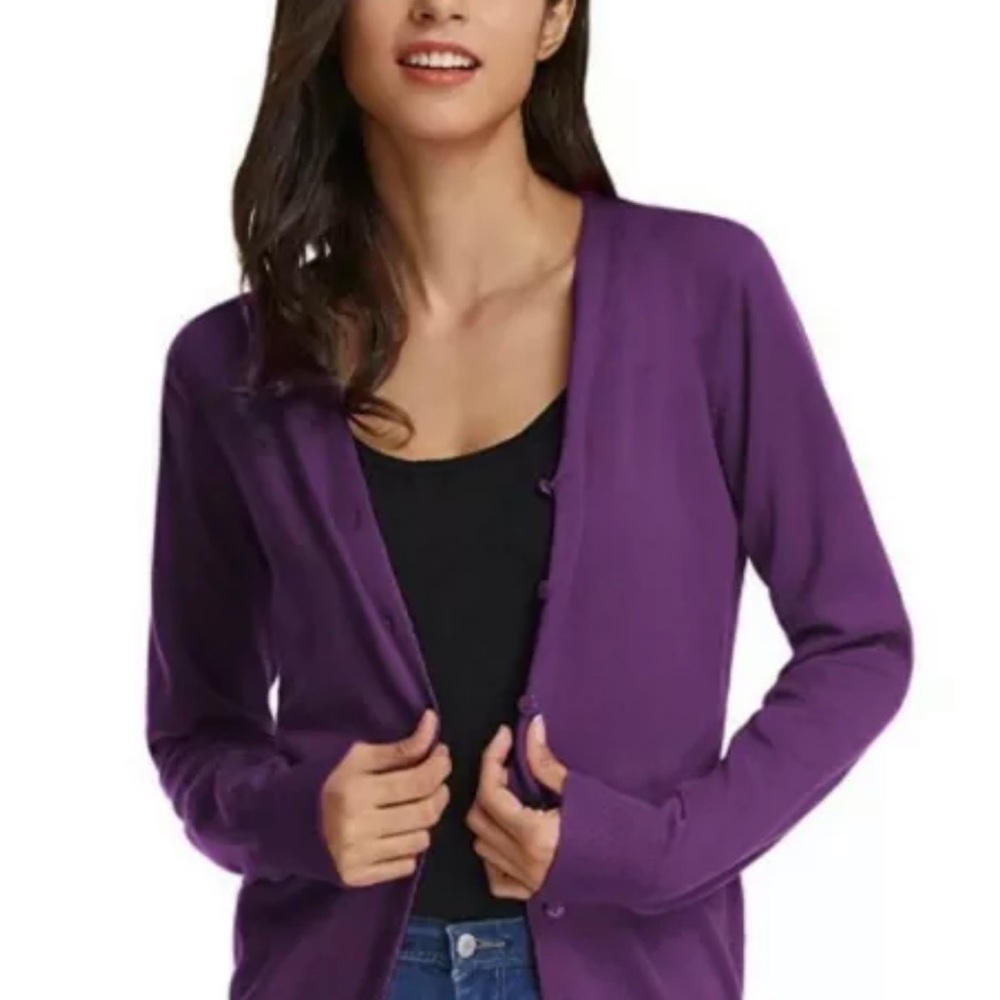 GRACE KARIN Women's Long Sleeve Button Down Knit Cardigan